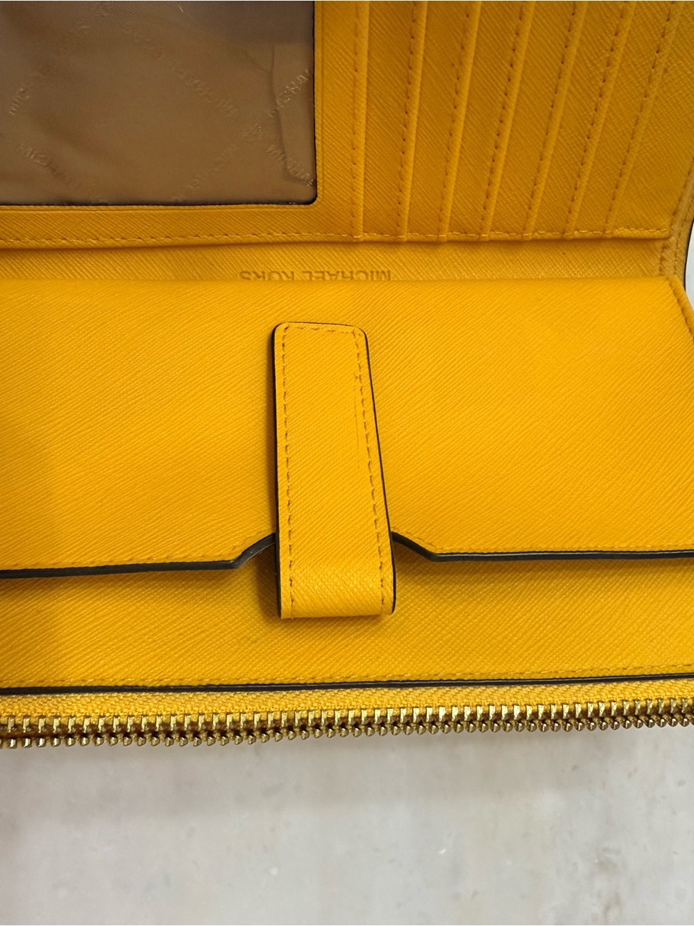 Michael Kors Yellow Leather Wristlet - Picture 4 of 9